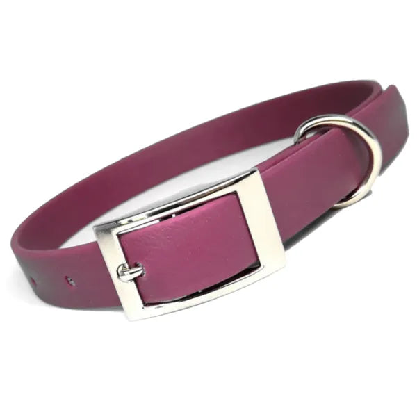 Biothane Dog Collar in Plum - Poochie Fashion - 1