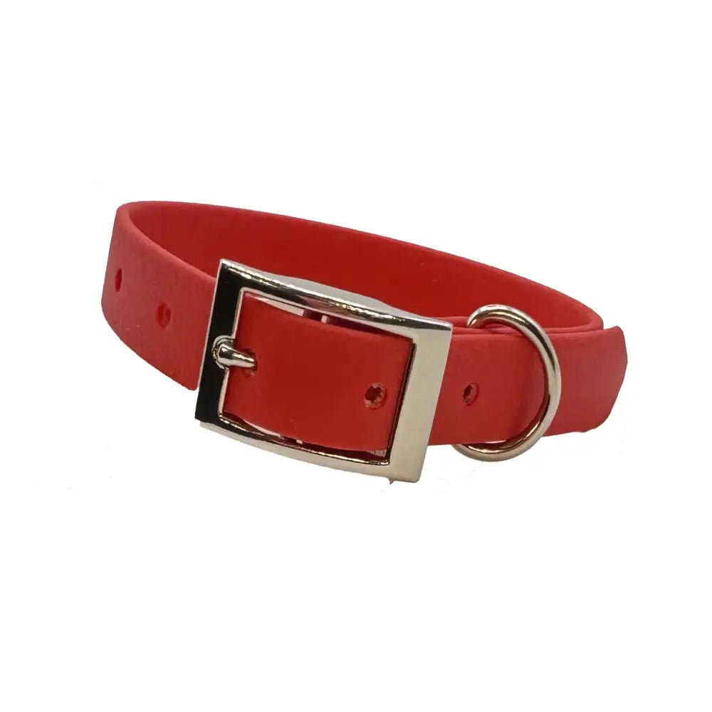 Biothane Dog Collar in Red - Poochie Fashion - 1