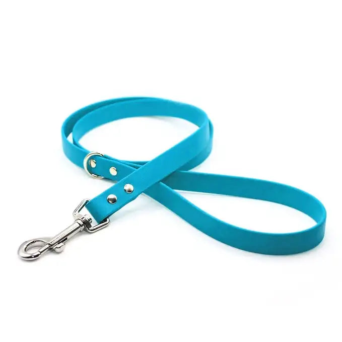 Biothane Waterproof Dog Lead in Aqua - Poochie Fashion - 1