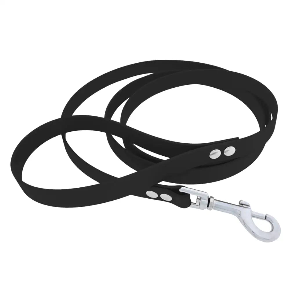 Biothane Waterproof Dog Lead in Black - Poochie Fashion - 1