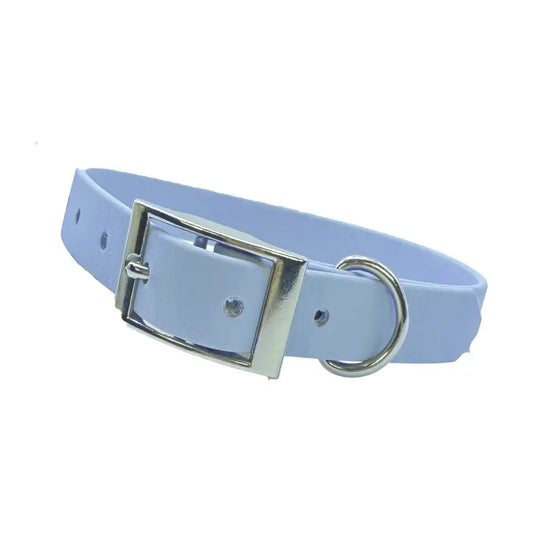 Biothane Waterproof Dog Collar in Baby Blue - Poochie Fashion - 1