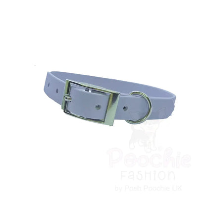 Biothane Waterproof Dog Collar in Baby Blue - Poochie Fashion - 3