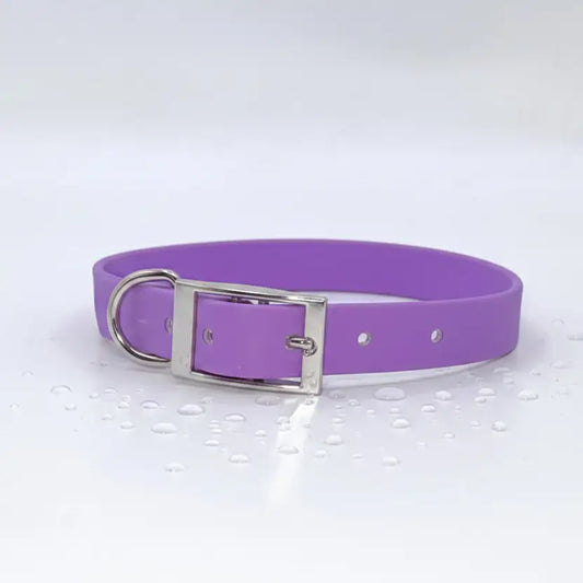 Biothane Waterproof Dog Collar in Purple - Poochie Fashion - 1