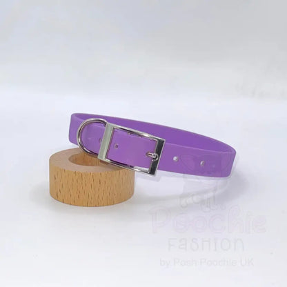 Biothane Waterproof Dog Collar in Purple - Poochie Fashion - 2