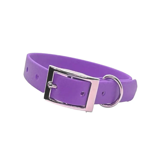 Biothane Waterproof Dog Collar in Purple - Poochie Fashion - 1