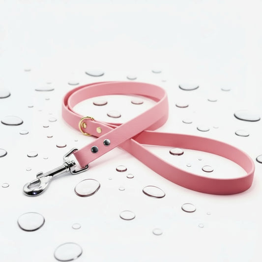 Biothane Waterproof Dog Lead in Baby Pink - Poochie Fashion - 1