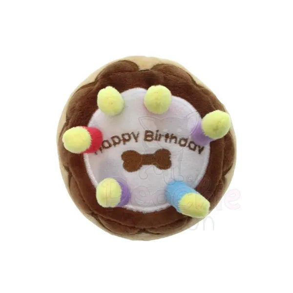 Birthday Cake Plush & Squeaky Dog Toy - Posh Pawz - 3