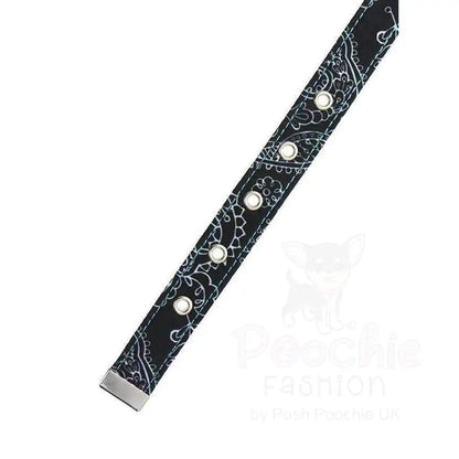 Paisley Designer Fabric Dog Collar Small - Sale - 3
