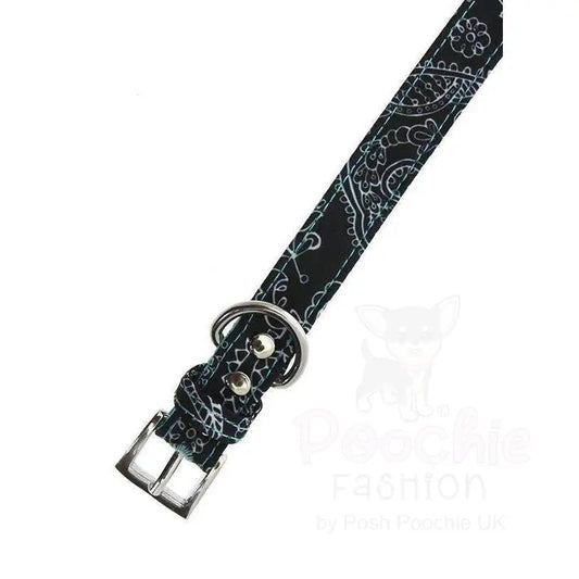 Paisley Designer Fabric Dog Collar Small - Sale - 2