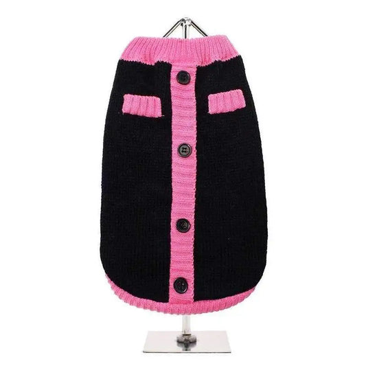 Black and Pink Mod Dog Jumper - Posh Pawz - 1