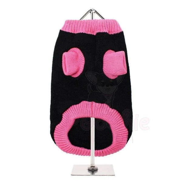 Black and Pink Mod Dog Jumper - Urban Pup - 3