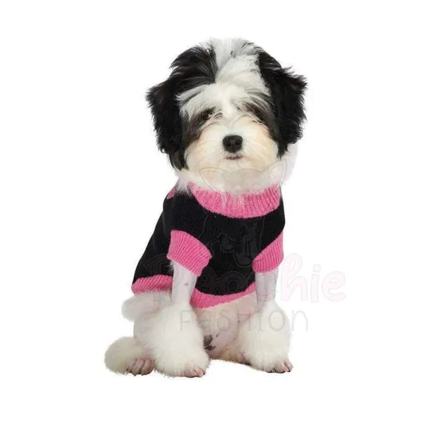 Black and Pink Mod Dog Jumper - Urban Pup - 2