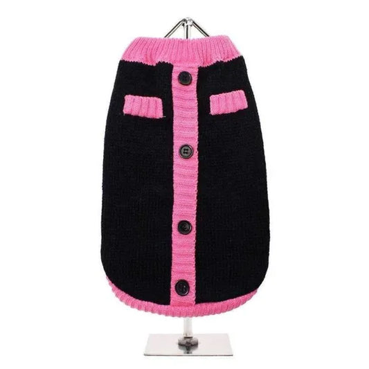 Black And Pink Mod Dog Jumper - Urban Pup - 1