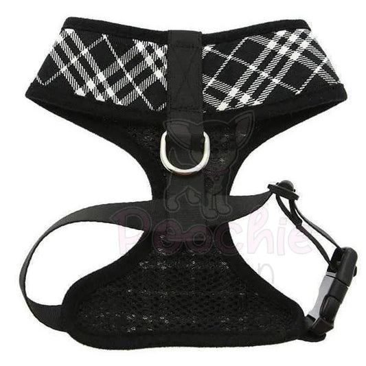 Black and White Tartan Plaid Dog Harness - Sale - 2