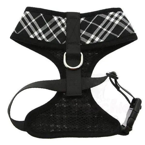 Black and White Tartan Plaid Dog Harness Xs - Sale - 2