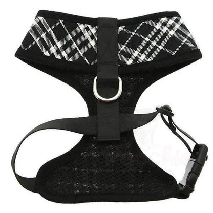 Black and White Tartan Plaid Dog Harness Xs - Sale - 2