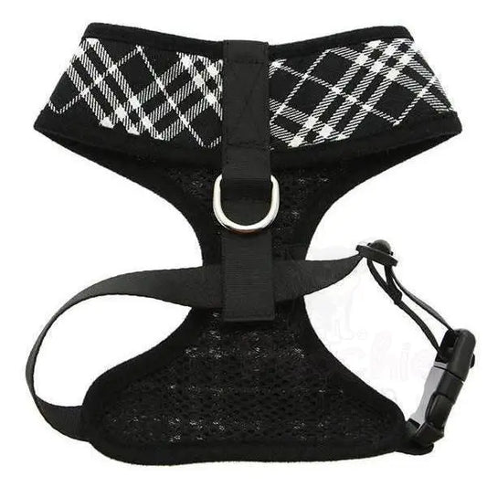 Black and White Tartan Plaid Dog Harness Xs - Sale - 2
