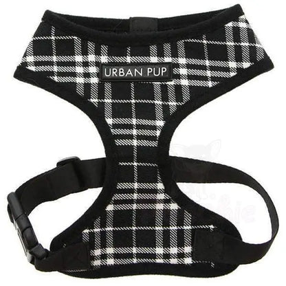 Black and White Tartan Plaid Dog Harness Xs - Sale - 3