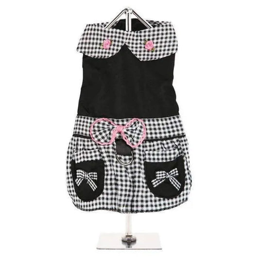 Black Gingham Dog Dress - Urban - 1