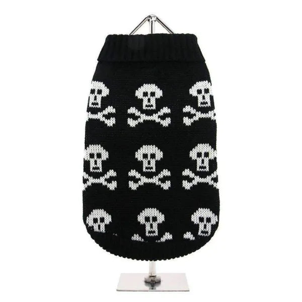 Black Skull Dog Jumper - Urban Pup - 1