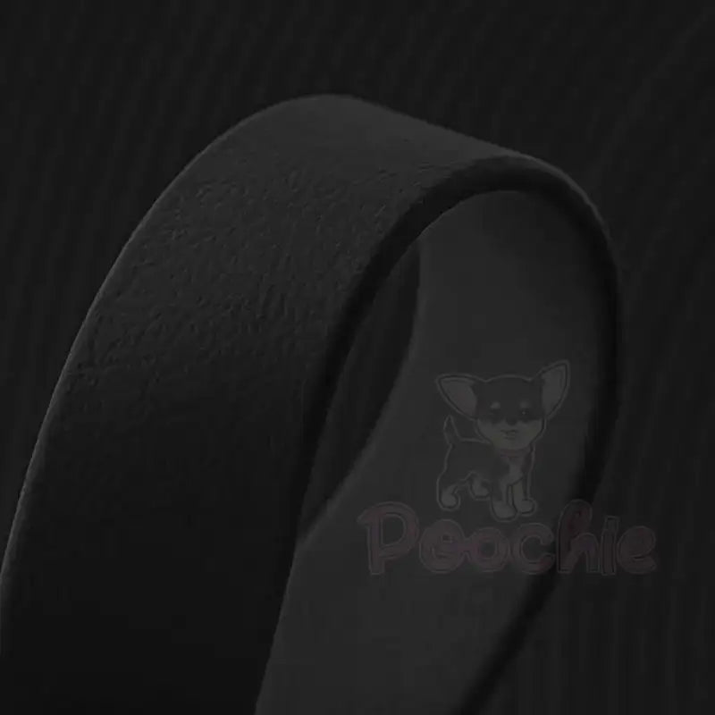 Black Waterproof Personalised Dog Collar with Chrome Letters - Poochie Fashion - 6