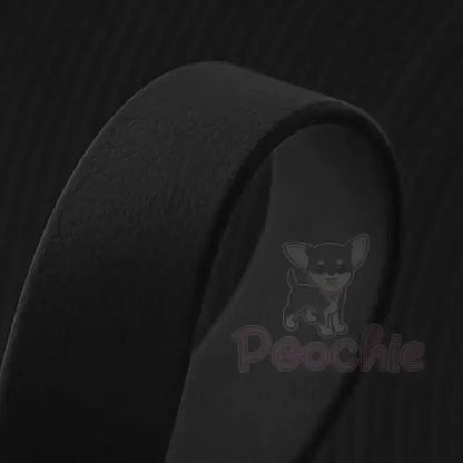 Black Waterproof Personalised Dog Collar with Diamante Letters - Poochie Fashion - 5