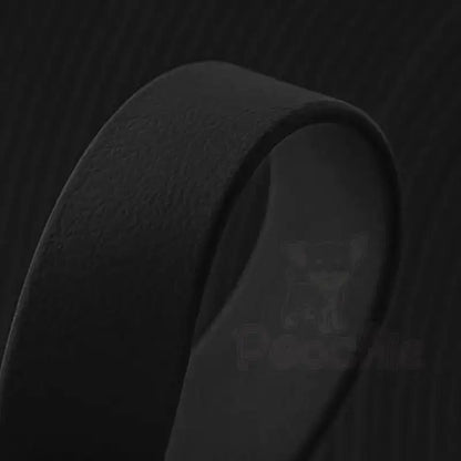 Black Waterproof Personalised Dog Collar with Large Chrome Letters - Poochie Fashion - 6