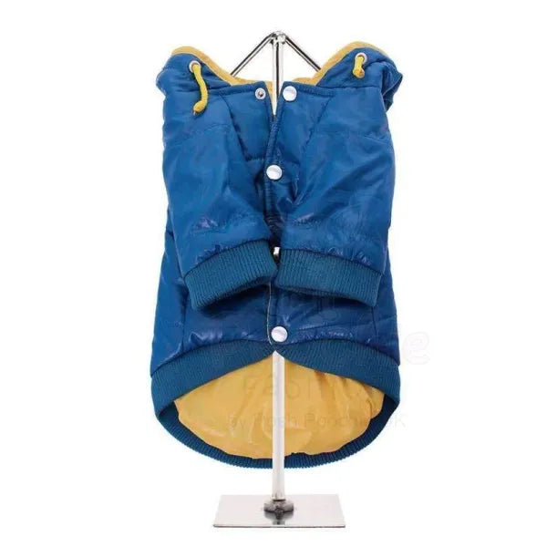 Blue Puffa Insulated Designer Dog Coat - Urban - 3