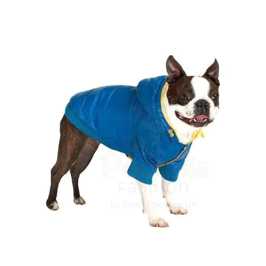 Blue Puffa Insulated Designer Dog Coat - Urban - 2