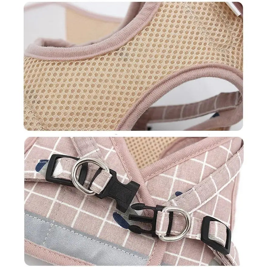 Blush Pink no Pull Vest Dog Harness and Lead Set - Posh Pawz - 4