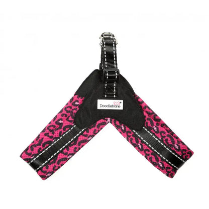 Boomerang Padded Dog Harness Bright Pink Leopard - Doodle 2