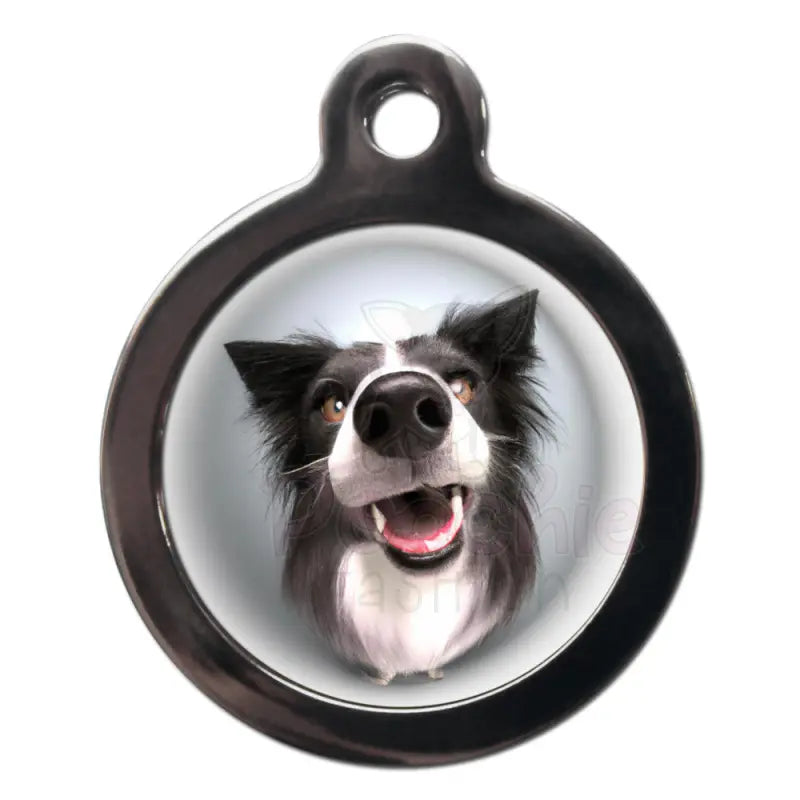 Border Collie Fish Eye Lens Dog Id Tag - Ps Pet Tags - 1