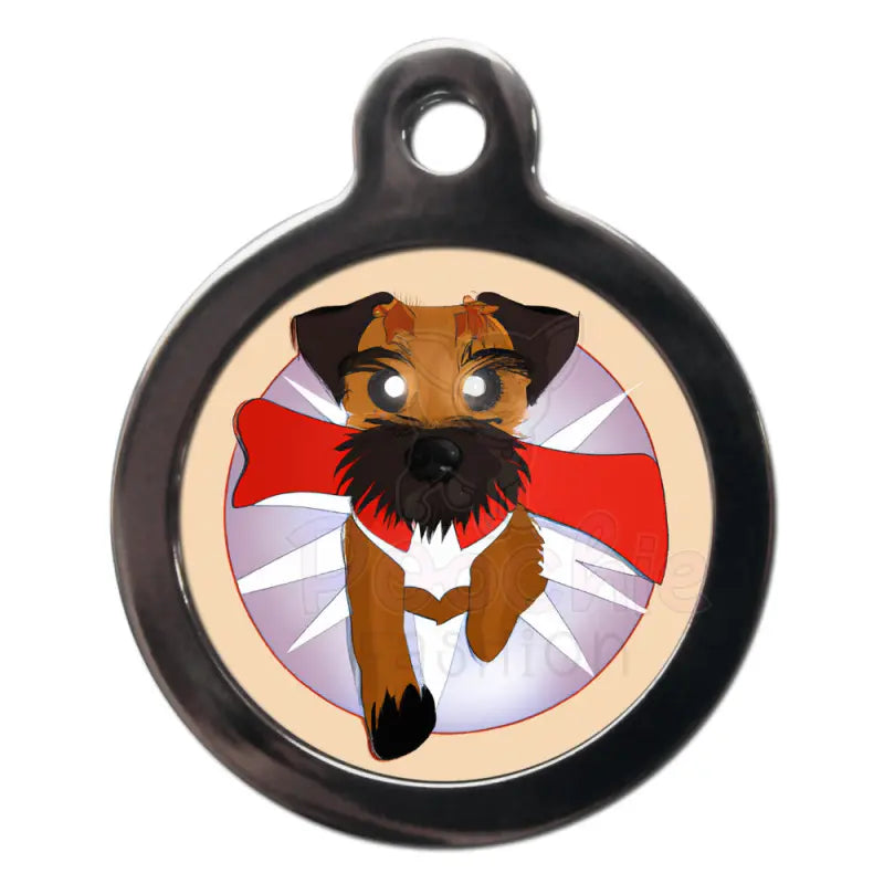 Border Terrier Superdog Dog Id Tag - Ps Pet Tags - 1