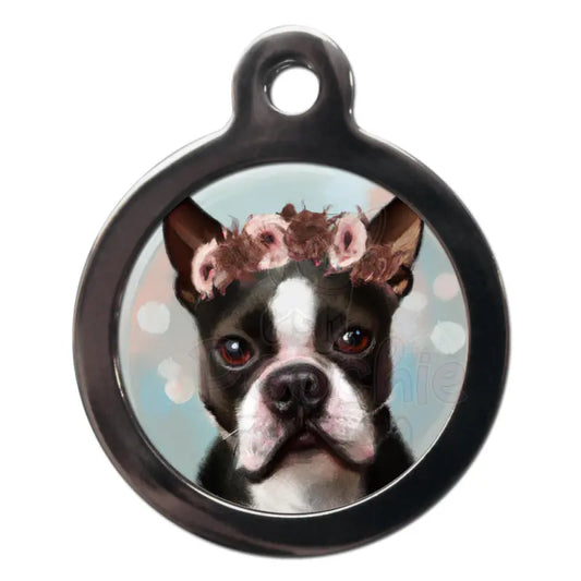 Boston Terrier Hippy Dog Id Tag - Ps Pet Tags - 1