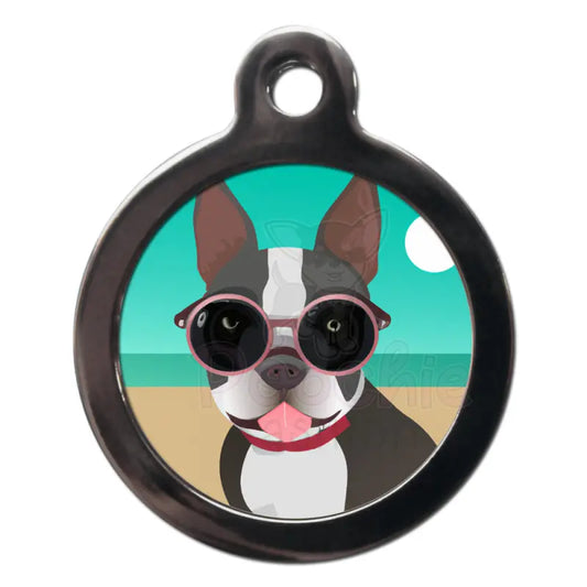 Boston Terrier Summertime Dog Id Tag - Ps Pet Tags - 1