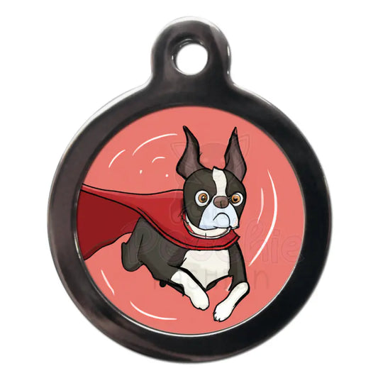Boston Terrier Superdog Dog Id Tag - Ps Pet Tags - 1