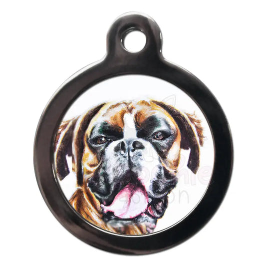 Boxer Portrait Dog Id Tag - Ps Pet Tags - 1