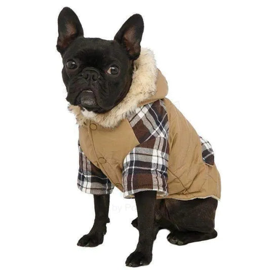 Bremar Tartan Trimmed Parka Dog Coat - Urban - 2