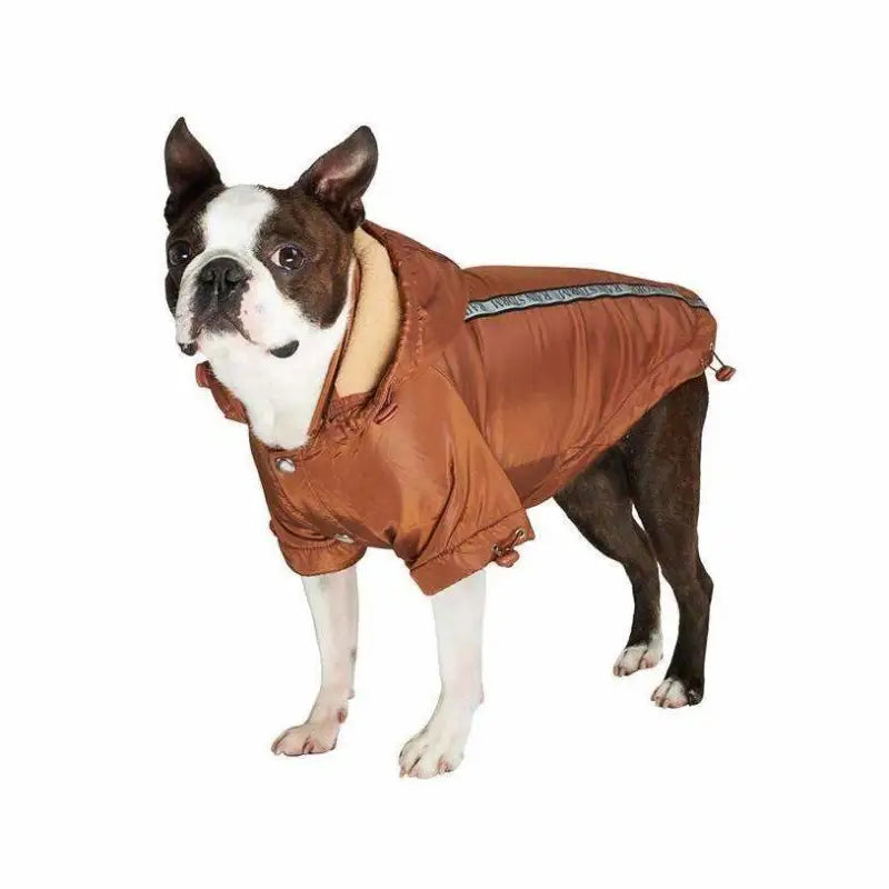 Bronze Fleece Lined Rainstorm Dog Rain Coat - Urban Pup - 2