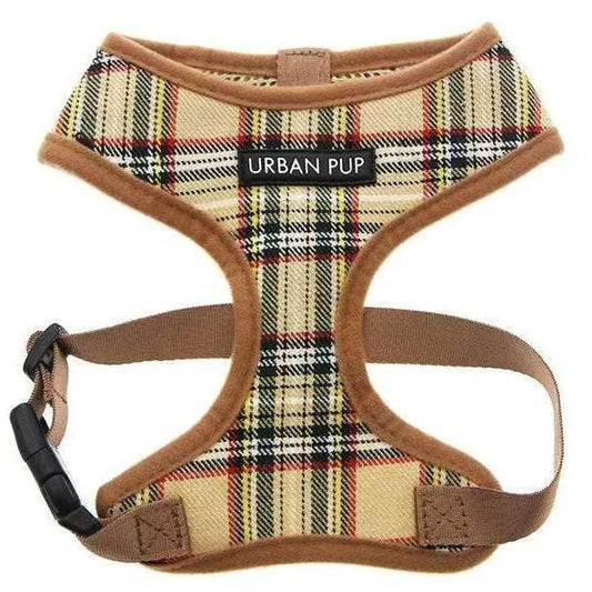 Brown Tartan Designer Dog Harness - Urban Pup - 1