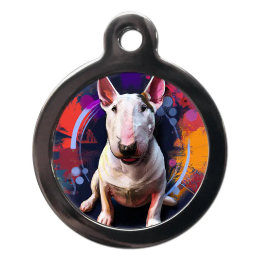 Bull Terrier Graffiti Dog Id Tag - Ps Pet Tags - 1
