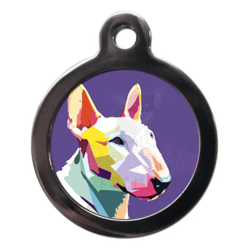 Bull Terrier Pop Art Dog Id Tag - Ps Pet Tags - 1