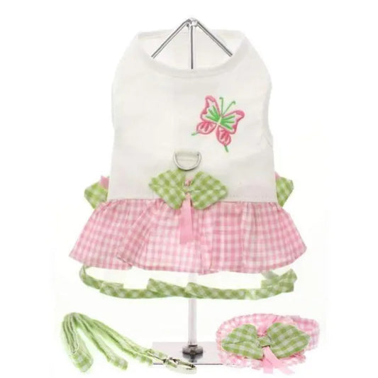 Butterfly Dog Harness Dress Set - Urban - 1