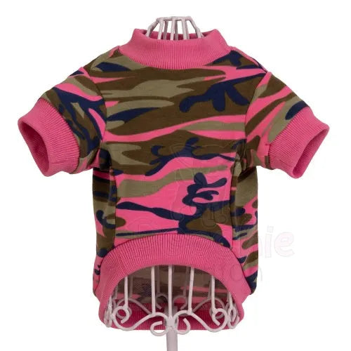 Camouflage Dog Sweatshirt in Pink Medium - Sale - 3