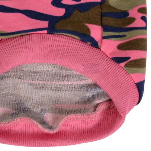 Camouflage Dog Sweatshirt in Pink Medium - Sale - 4
