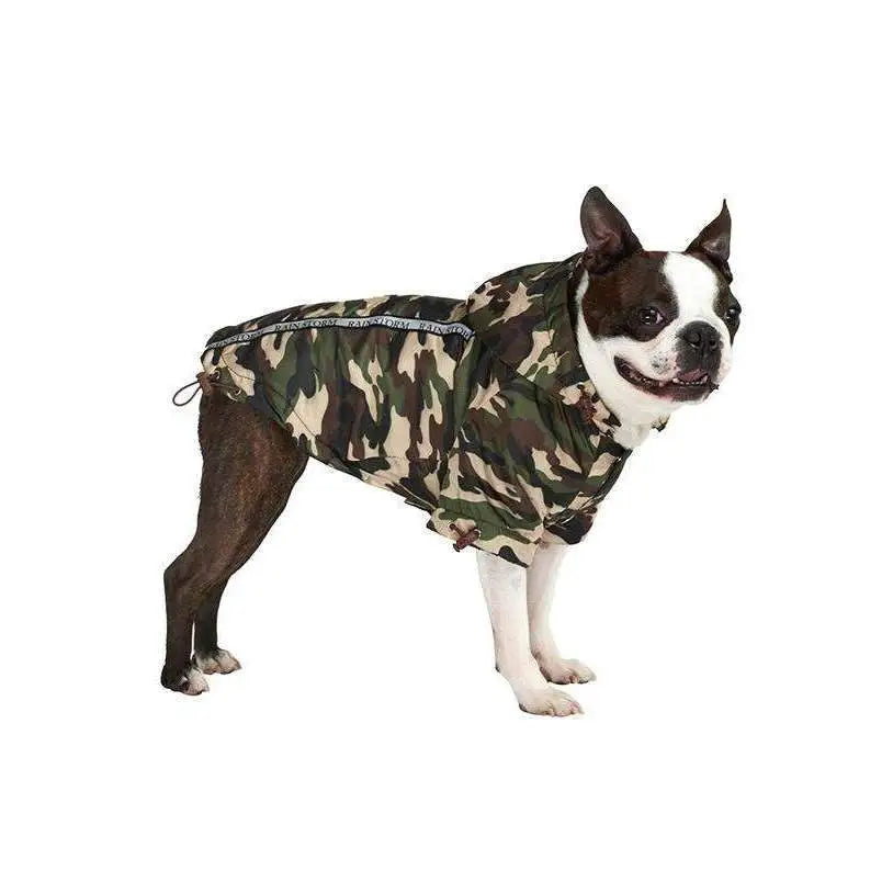 Camouflage Fleece Lined Rainstorm Dog Rain Coat - Posh Pawz - 1