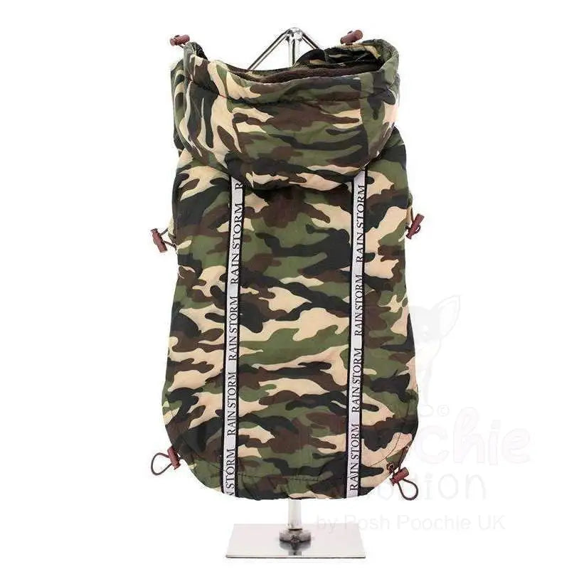 Camouflage Fleece Lined Rainstorm Dog Rain Coat - Posh Pawz - 2