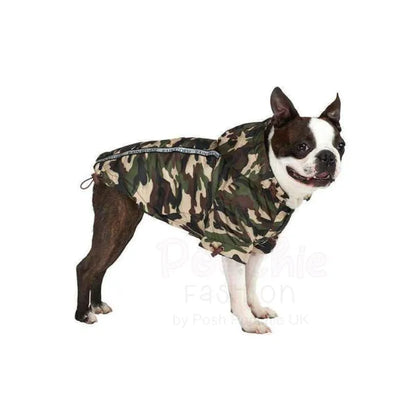Camouflage Fleece Lined Rainstorm Dog Rain Coat - Urban - 2