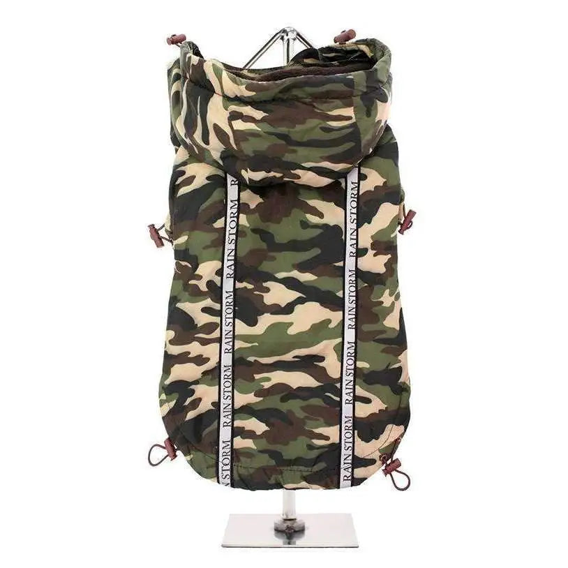 Camouflage Fleece Lined Rainstorm Dog Rain Coat - Posh Pawz - 1