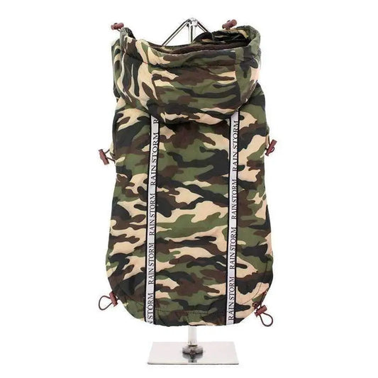 Camouflage Fleece Lined Rainstorm Dog Rain Coat - Posh Pawz - 1